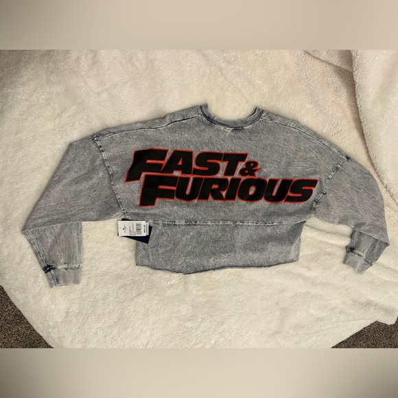 NWT Fast & Furious long-sleeve crop top women’s XS - Picture 2 of 4
